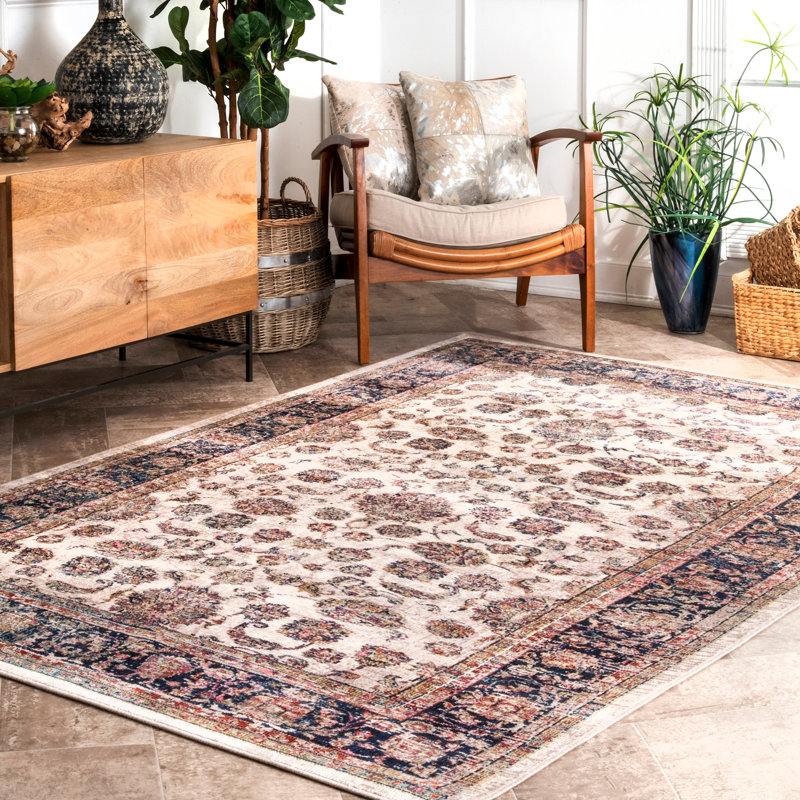 Tapis beige area Valerii, Rectangle 5 pi x 8 pi