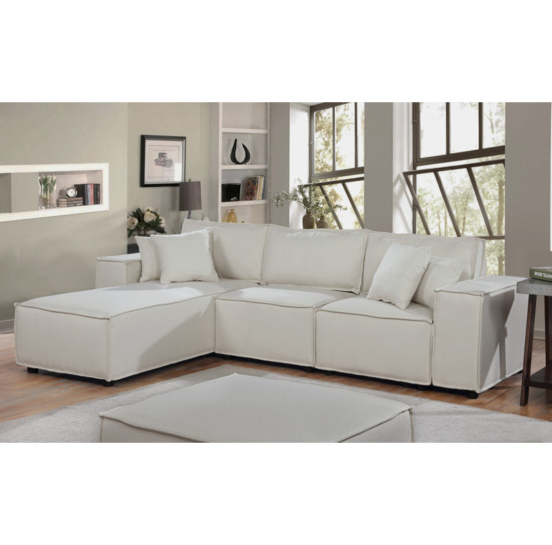 Upholstered 67.55 " Linen Sofa