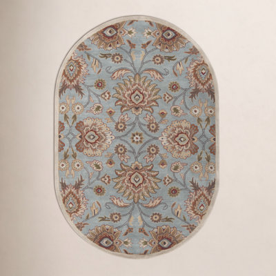 Arden Medium Gray Hand-Tufted Wool Floral Rug