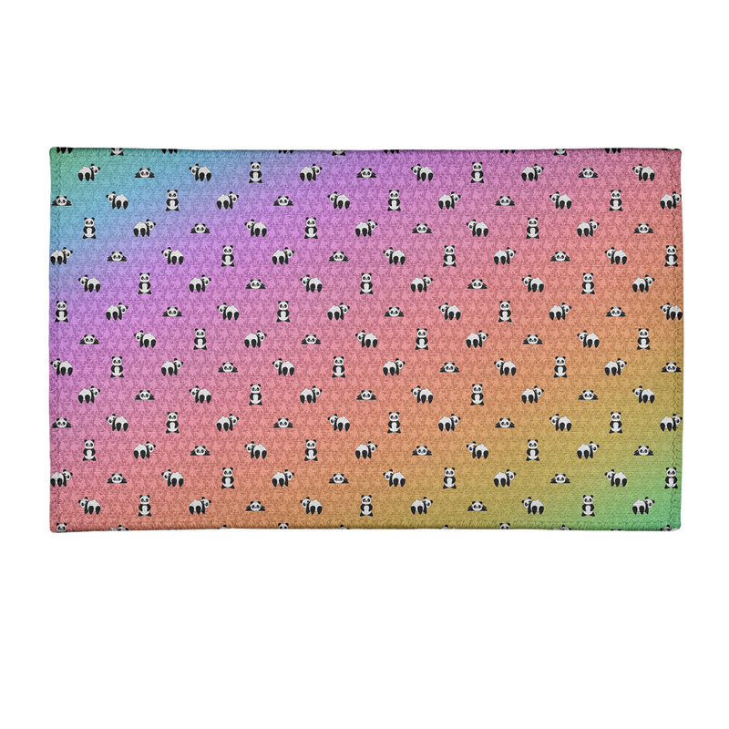 Tapis jaune/rose/bleu, Rectangle 3 pi x 5 pi