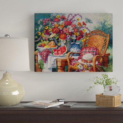 «A Summers Picnic» par Barbara Mock, reproduction sur toile
