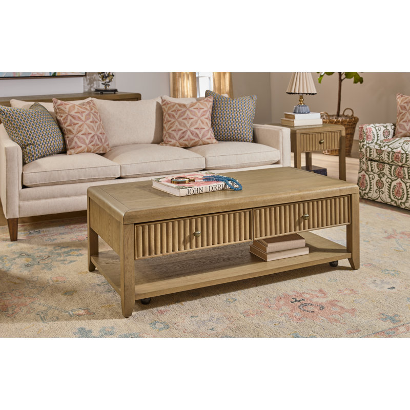 Drift Rectangular Coffee Table With Casters