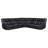 Drumrankin Leather Dual Power Reclining Sectional Sofa Black