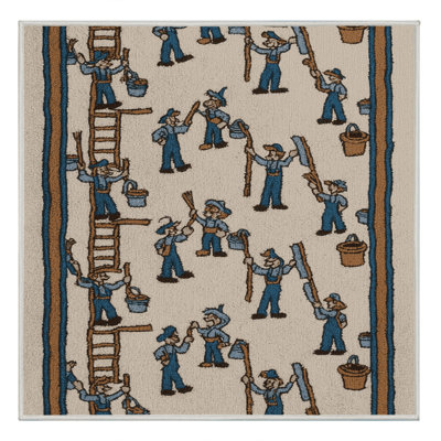Tapis beige lavable à la machine