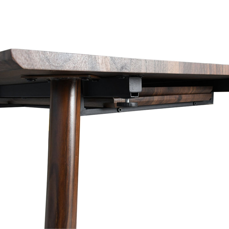 Ensemble de table de salle à manger extensible 9 pièces avec 8 chaises rembourrées, table rectangulaire avec rangement à feuilles