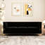 Mid-Century Modern Luxury 3-Velvet Black 2pc, Comfort and Elegance, Kd For Living Room