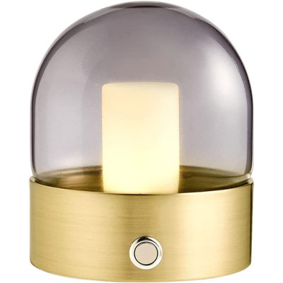Deleah ‎Glass, Metal USB Table Lamp