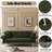 70.1 "Futon Sofa Bed, Convertible Double Sofa Bed With Folding Armres For Living Rooms And Small Spaces-1404820129