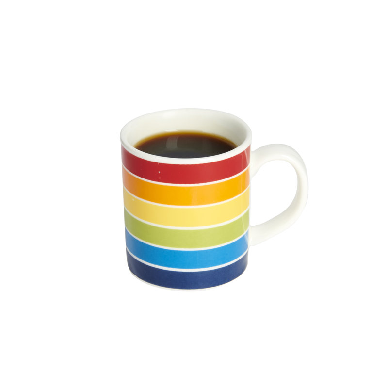 KitchenCraft 80ml Porcelain Rainbow Espresso Cups, 6