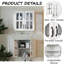 Armoire murale à porte flottante en verre - Présentoir mural et unité de rangement pour la cuisine, la salle de bain et le salon