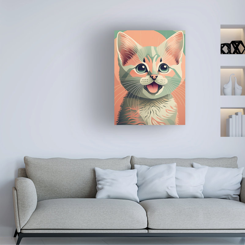 Art sur toile boliné, pêche, H 14 po x l 19 po