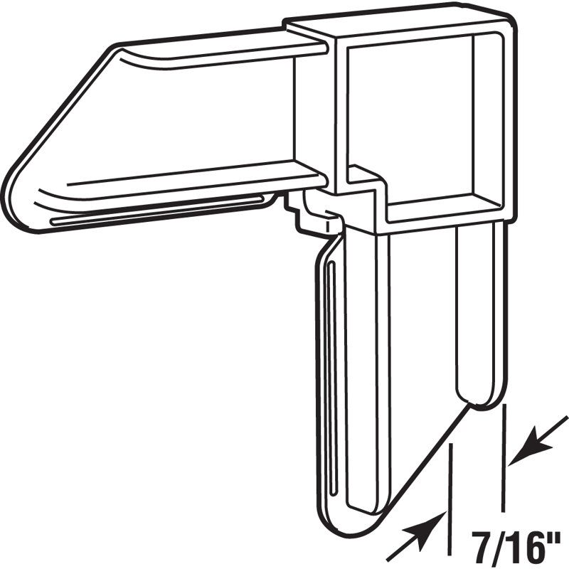 Prime-Line No-Miter Screen Frame Corner, 7/16 in. x 1 in., White Plastic