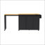 Îlot de cuisine 74,8 po avec table de salle à manger extensible, rangement et prise de courant-1165488786