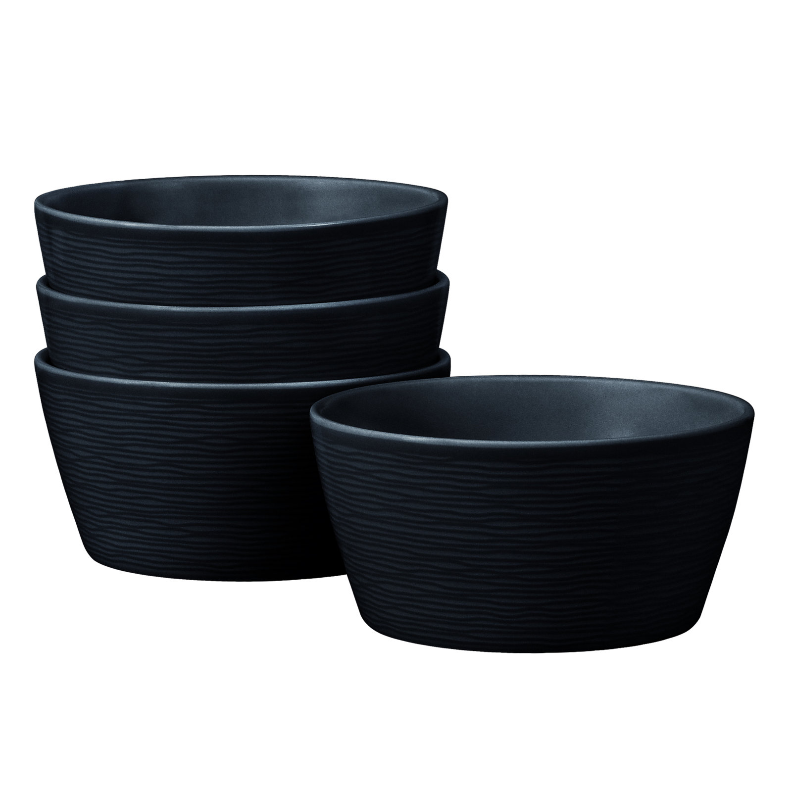 Colorscapes Swirl Porcelain Cereal Bowl, Black