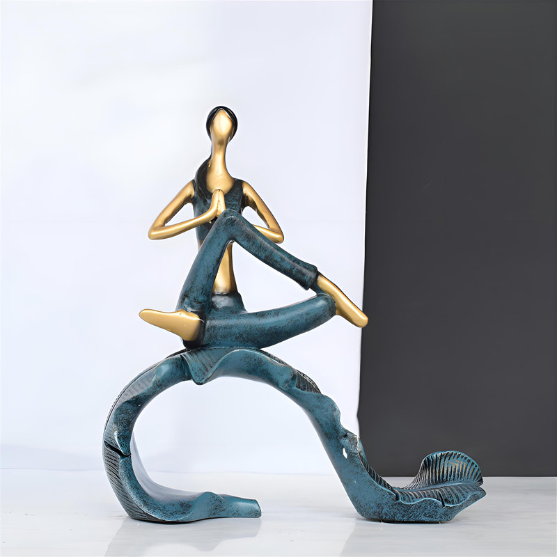 Creative Yoga Pose Figurine Resin Art Sculpture For Home And Studio Decor
