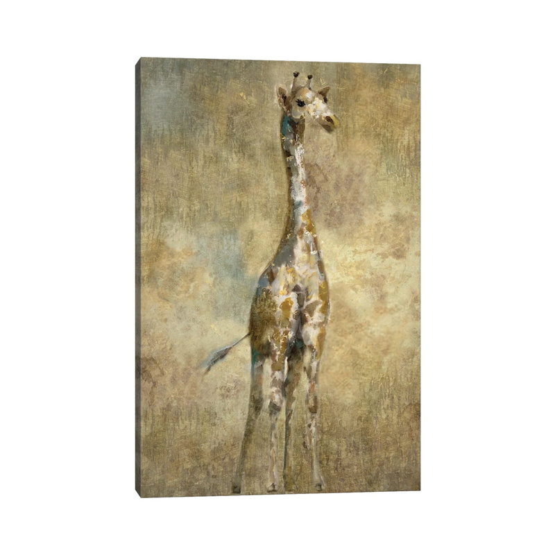 Summer Safari Giraffe by Nan - Wrapped Canvas Painting, 30.48 cm H x 45.72 cm W