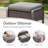 Bobra Outdoor Wicker Rattan Swivel Rocking Patio Chairs With Cushions And Ottomans-756244011