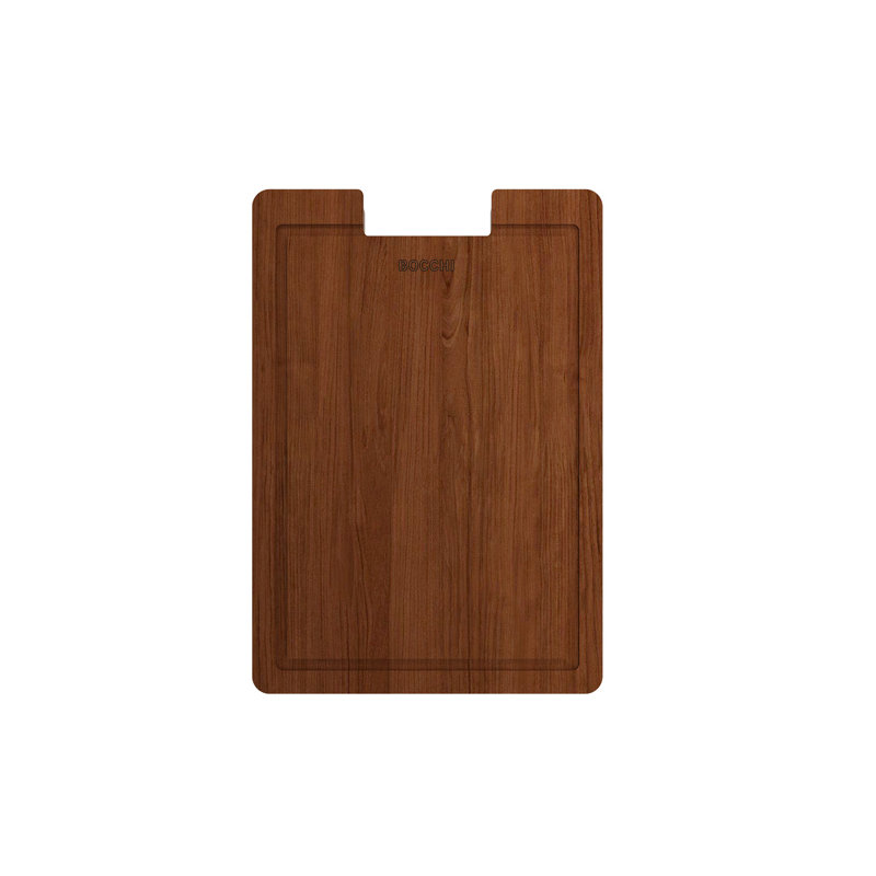 Wooden Cutting Board For Workstation Sinks W/ Handle - Sapele Mahogany Wood