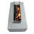 Rectangular Concrete Propane Fire Pit Table With Fiber Reinforcement, Durable And Stylish For Outdoor Gatherings