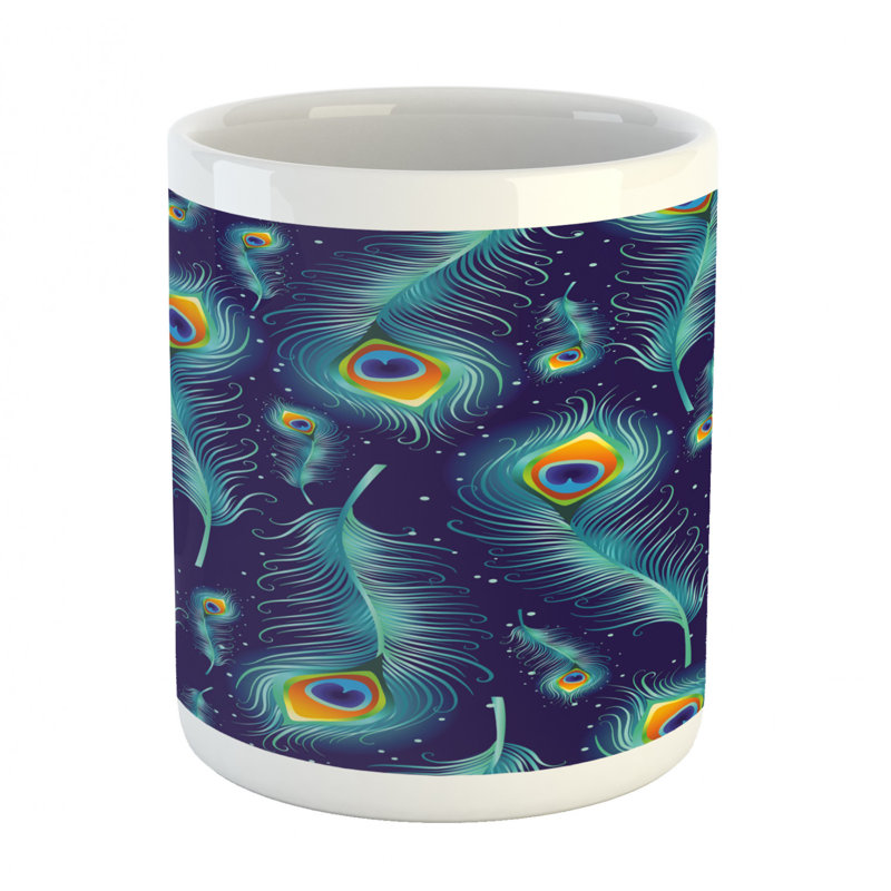Grande tasse à café peacock