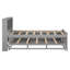 Lit plateforme avec tête de lit, USB, lit gigogne simple et 3 tiroirs, cadre de lit-802970746-802970747