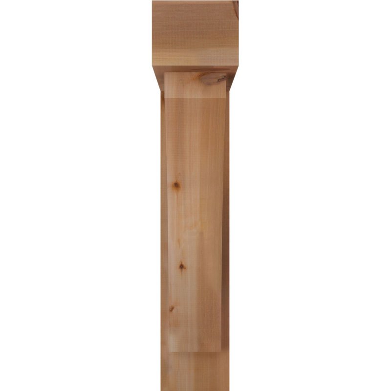 Support de bloc Thorton avec entretoise décalée, 42 x 34, Cèdre rouge occidental de l 8 po (scié brut)