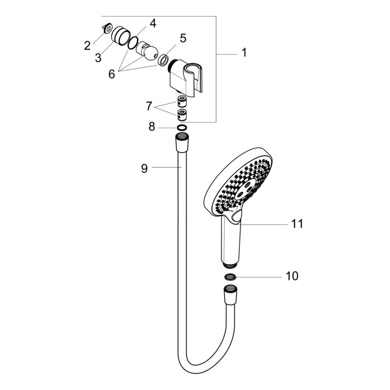 Raindance Rain Handheld Shower Head with Select, Brushed Nickel