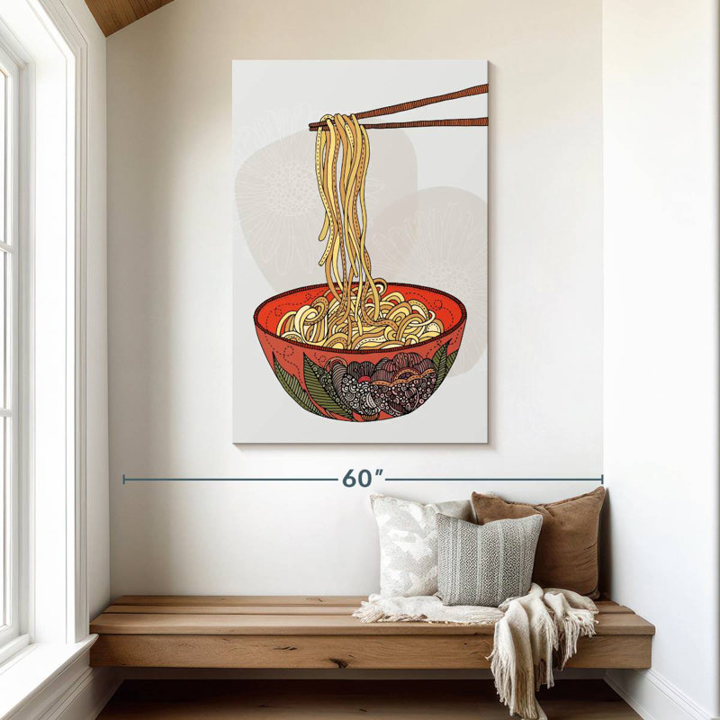 Yarlin Eat Some Noodles, H 48 po x l 32 po