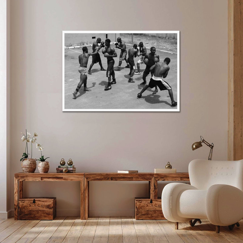 Good Black Art "clinch II" par Stephane Gaboué | Rectangulaire, reproduction d'art encadrée | Édition limitée | Cadre en bois massif