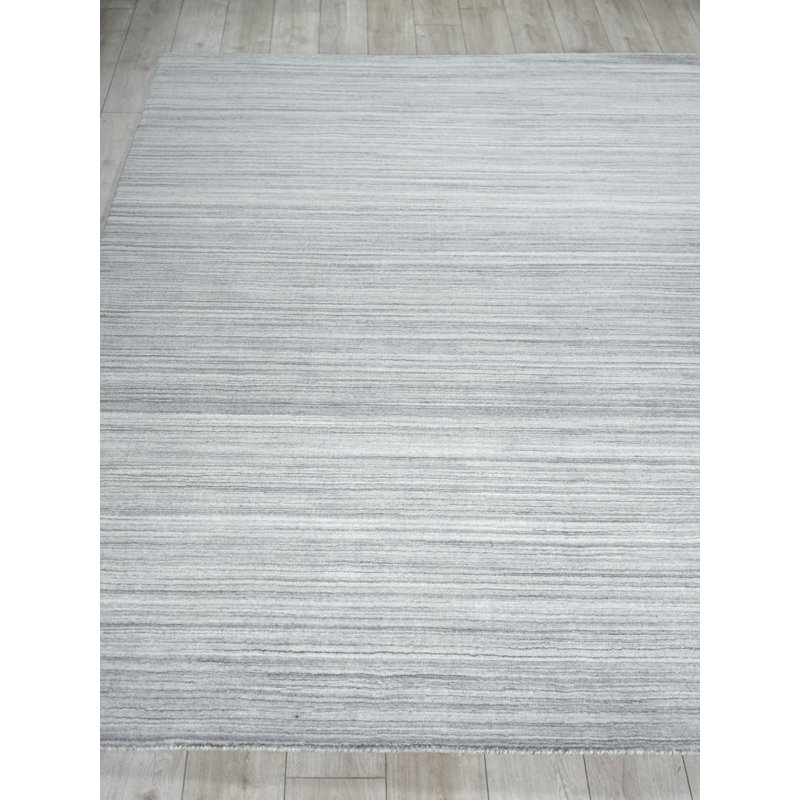 Serenity handloomed PET Beige/Brown Area Rug, Rectangle 9' x 12', Gray/Silver