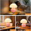 Lampe de table champignon en céramique avec abat-jour en verre laiteux Lampe de chevet à intensité variable rétro pour chambre à coucher