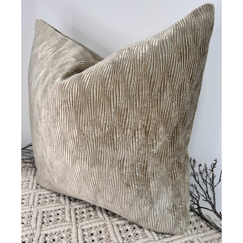 Abstract Gold Square Cushion Cover