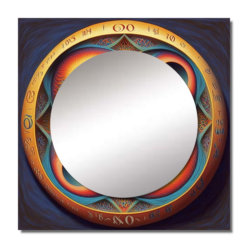 Ordhan - Miroir géométrique carré pour décoration murale, 23 po x 23 po
