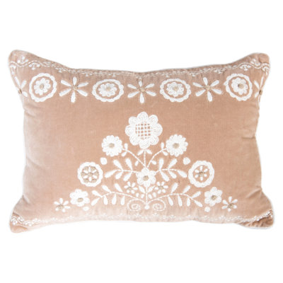 Cotton Velvet Throw Pillow