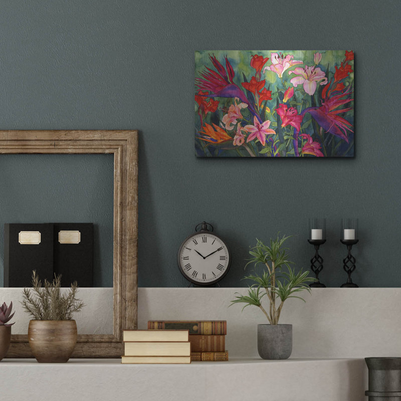 Lark Manor ™ «Tropical Kiss» par Carissa Luminess, art mural en métal, H 12 po x l 16 po