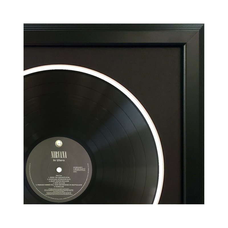 Nirvana "In Utero" Framed Record with Black Mat , Black