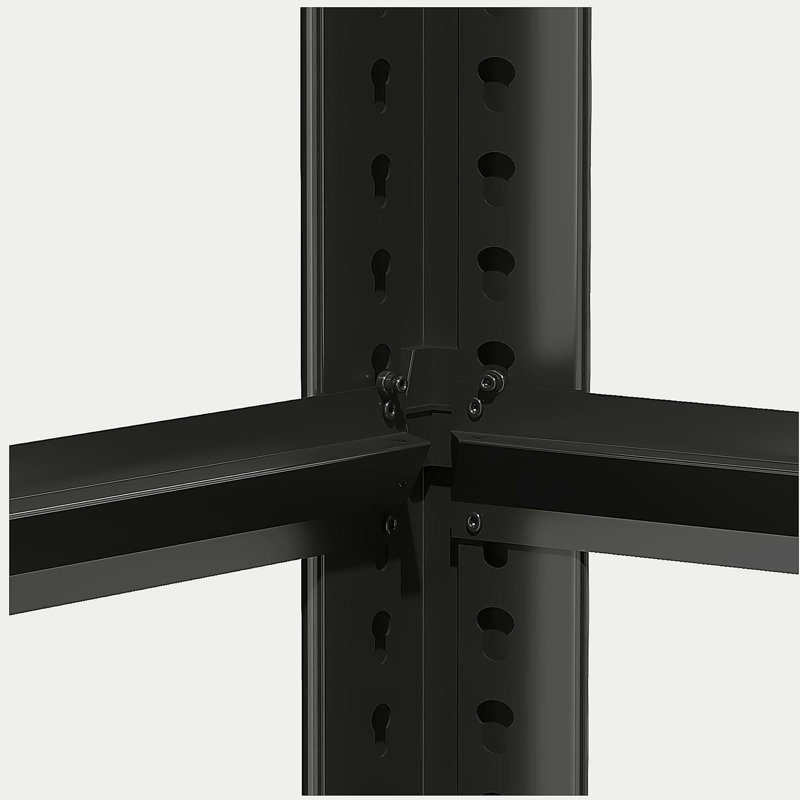 Étagère de rangement en maille métallique réglable à 5 niveaux H 72 po (capacité de charge de 2000 lb) - Organisateur de tablettes en métal pour garde-manger, garage, cuisine - l 35,43 po x P 15,75 po x H 72 po