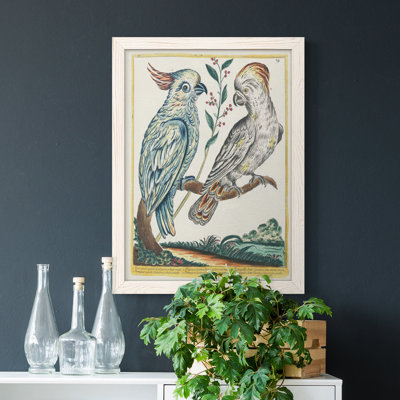 «Pastel Birds I», toile encadrée de qualité supérieure - prête à être accrochée