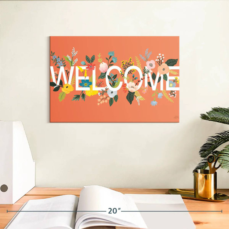 Panneau mural Khylige Wild Garden Welcome, H 8 po x l 12 po