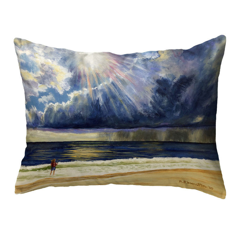Outdoor Reversible Throw Pillow, 11" x 14"