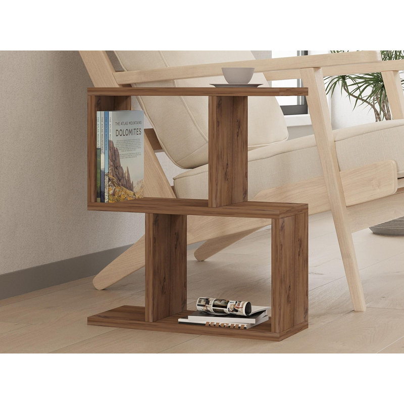 Modern Side Table, Atlantic Pine Color, 17.7 x 20.2 x 6.7 inches | 100% Melamine Coated Particle Board, Thickness: 0.7 inches | Stylish and Functional Design for Living Room or Bedroom, Durable and Elegant