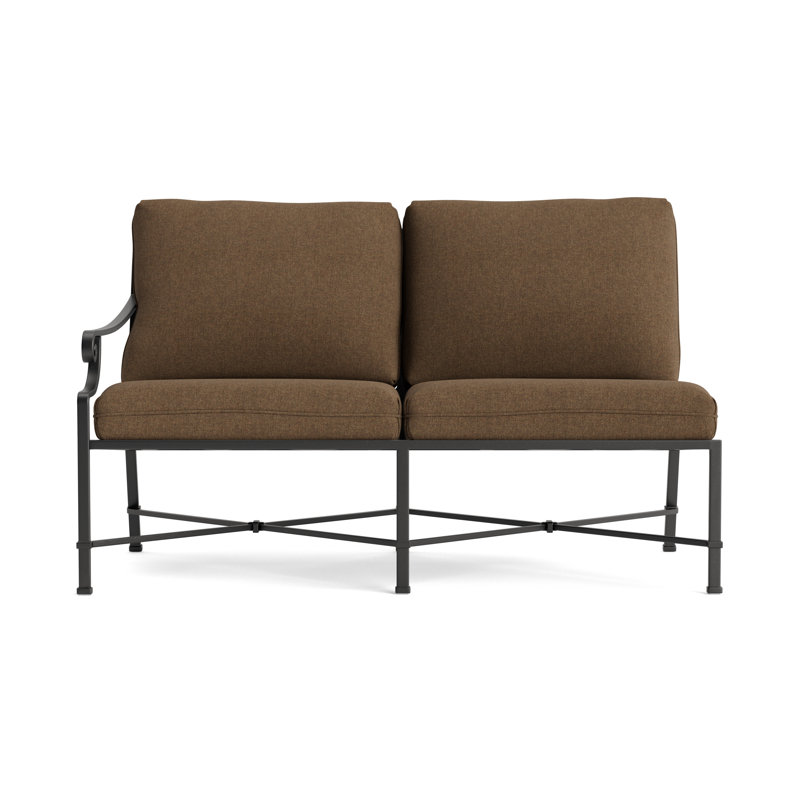 Venetian Outdoor 2 - Seat Loveseat, Fusion Moccasian, Textured Pewter