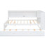 Antique Wood Color Daybed With Port, Led, Trundle - Modern Appeal, Function Storage, , And Feature-744226296