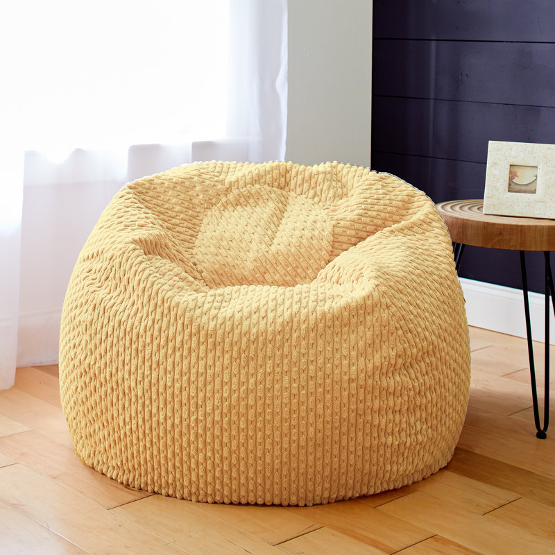 Bean Bag Lounger, Becklee Mustard Corduroy