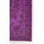 Tapis turc moderne sur mesure teint à la main 4 x 7,3 pi de couleur mauve avec motif de médaillon