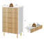 Commode 5 tiroirs pour la chambre à coucher, commode haute 48 po, rangement pour commode moderne en bois-503664469