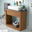 Meuble-lavabo en bois de teck naturel 36 po Rennes
