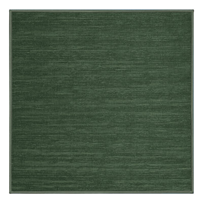 Machine Washable Solid Green Area Rug