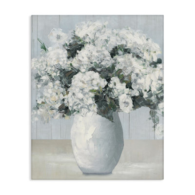 Timeless White Flower Vase Canvas, design by Sally Swatland