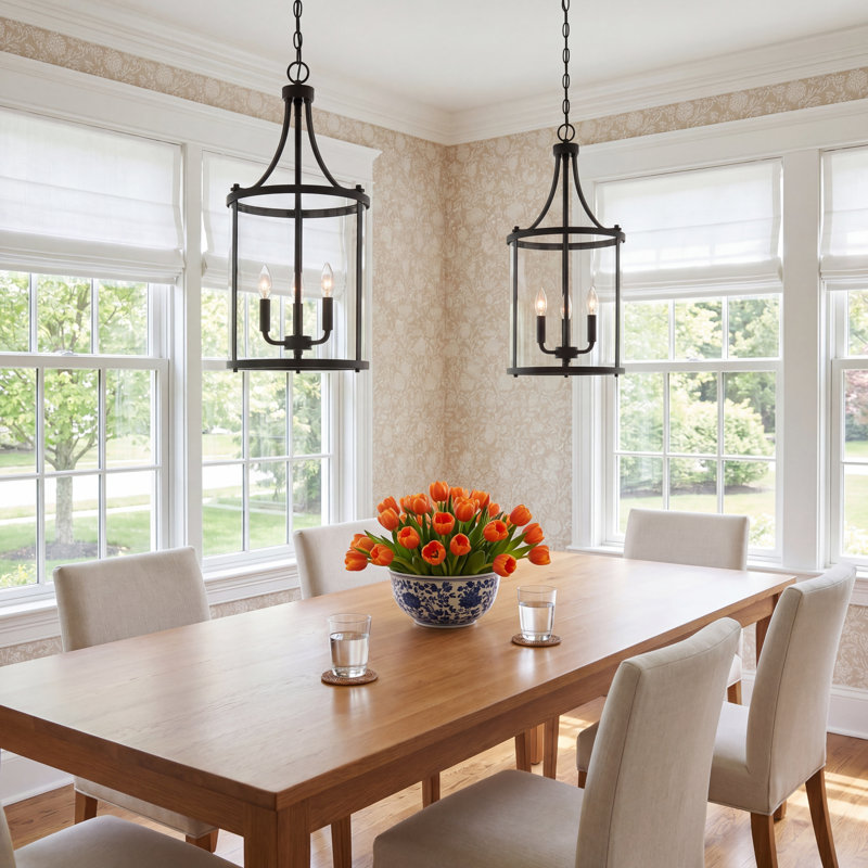 Cleveland 3-Light Chandelier, Black